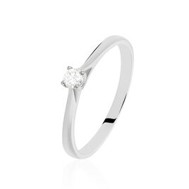Bague Solitaire Victoria Or Blanc Diamant - Bagues solitaires Femme | Histoire d’Or