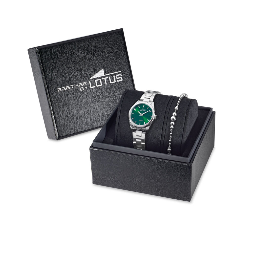 Coffret De Montre Lotus Old Money Vert - Montres Femme | Histoire d&rsquo;Or