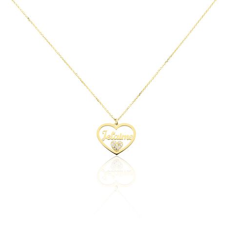 Collier Or Jaune Veridienne Oxyde De Zirconium - Colliers Femme | Histoire d’Or