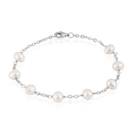 Bracelet Corentina Argent Blanc Perle De Culture - Bracelets fantaisie Femme | Histoire d’Or