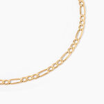 Collier Or Jaune Maille Altern&eacute;e 1/3 - Chaines Femme | Histoire d&rsquo;Or