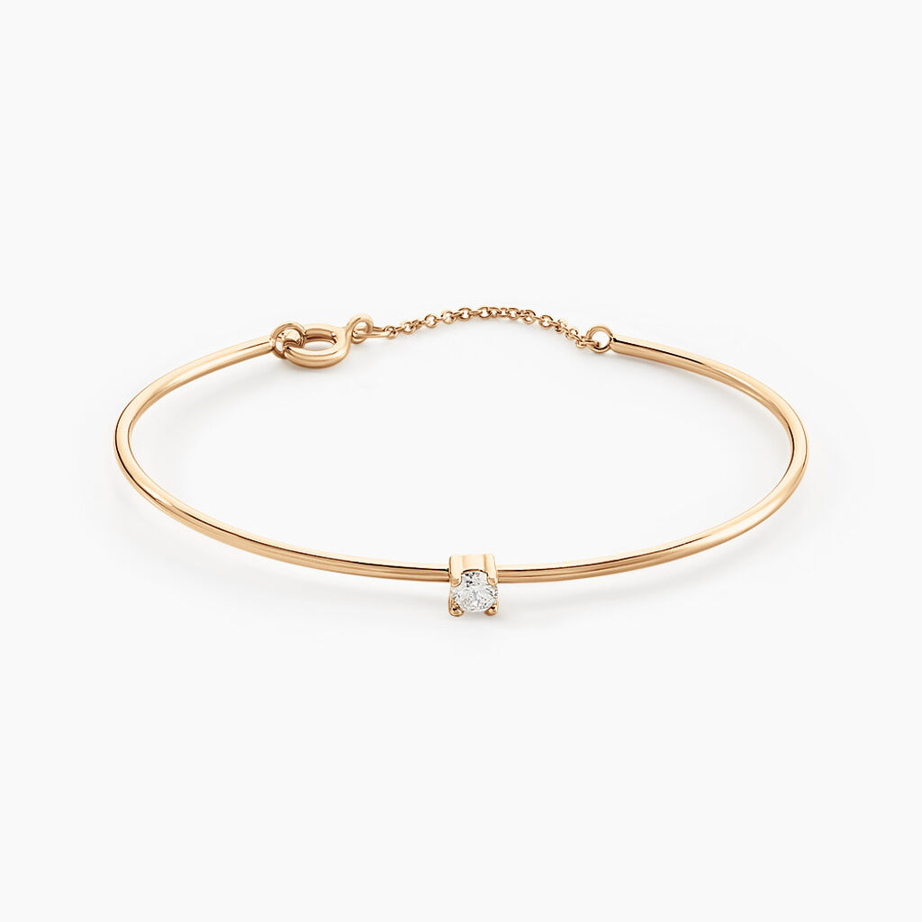 Bracelet Jonc Plaqué Or Jaune Nilay Oxyde De Zirconium