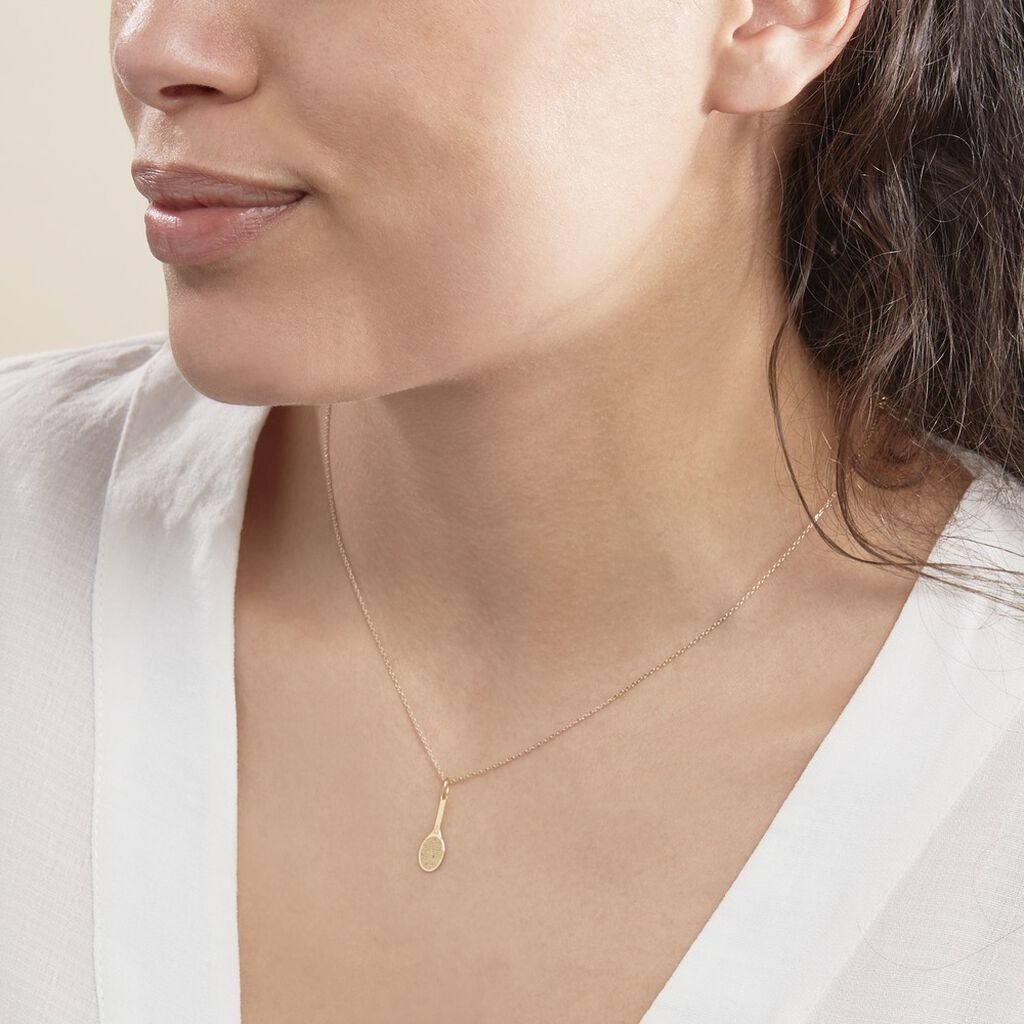 Pendentif Julius Sport Tennis Or Jaune - Pendentifs Famille | Histoire d’Or