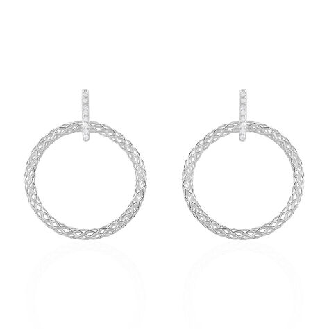 Boucles D'oreilles Pendantes Sowa Argent Blanc Oxyde De Zirconium - Boucles d'oreilles fantaisie Femme | Histoire d’Or