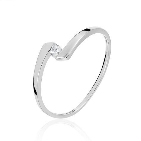 Bague Solitaire Ashley Or Blanc Diamant - Bagues solitaires Femme | Histoire d’Or