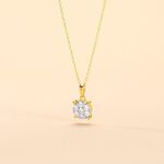 Collier Charlene Or Jaune Diamant Synthetique - Id&eacute;es cadeaux Femme | Histoire d&rsquo;Or