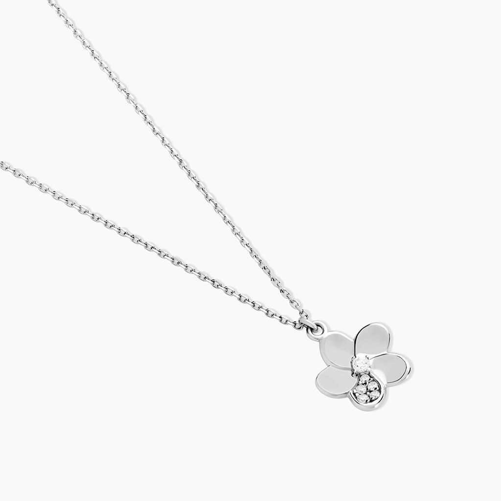 Collier Reem Argent Blanc Oxyde De Zirconium - Colliers fantaisie Femme | Histoire d&rsquo;Or