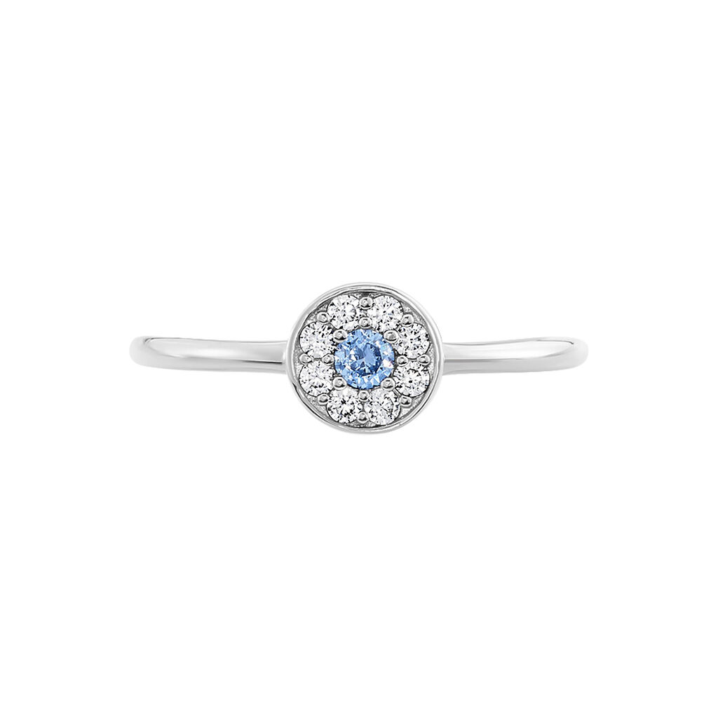 Bague Argent Blanc Auxana Oxyde De Zirconium - Bagues solitaires Femme | Histoire d&rsquo;Or