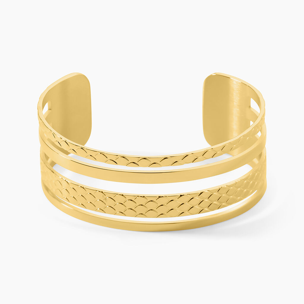 Bracelet Jonc Abram Acier Jaune - Bracelets Femme | Histoire d&rsquo;Or