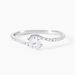 Bague Olly Or Blanc Oxyde De Zirconium - Bagues solitaires Femme | Histoire d’Or