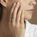 Bague Nevarte Argent Blanc Oxyde De Zirconium - Bagues avec pierre Femme | Histoire d&rsquo;Or
