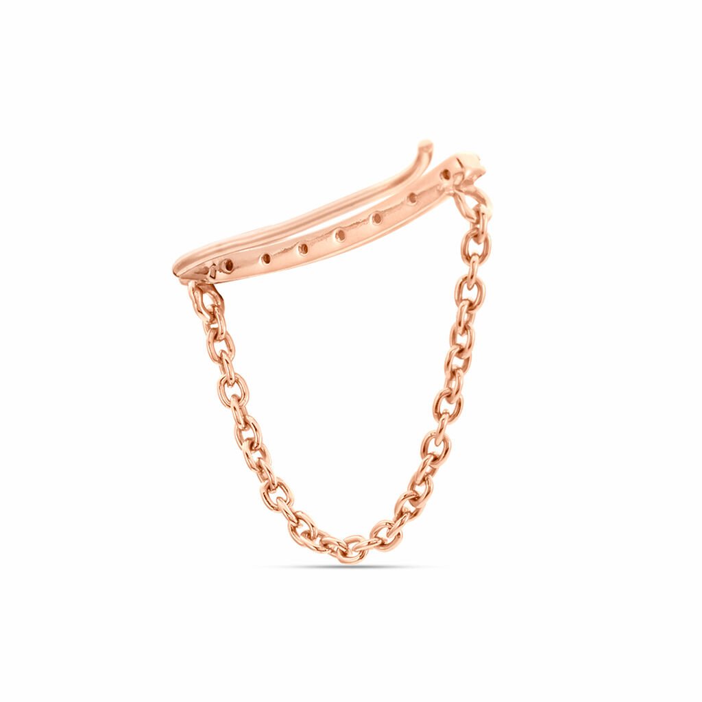 Bijou D'oreille Unitaire Klava Argent Rose Oxyde De Zirconium - Piercings d'oreilles Femme | Histoire d&rsquo;Or