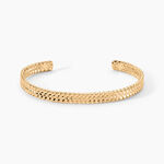 Bracelet Jonc Lilya Plaqu&eacute; Or Jaune - Bracelets joncs Femme | Histoire d&rsquo;Or