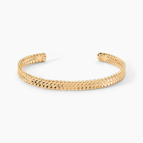 Bracelet Jonc Lilya Plaqu&eacute; Or Jaune - Bracelets joncs Femme | Histoire d&rsquo;Or
