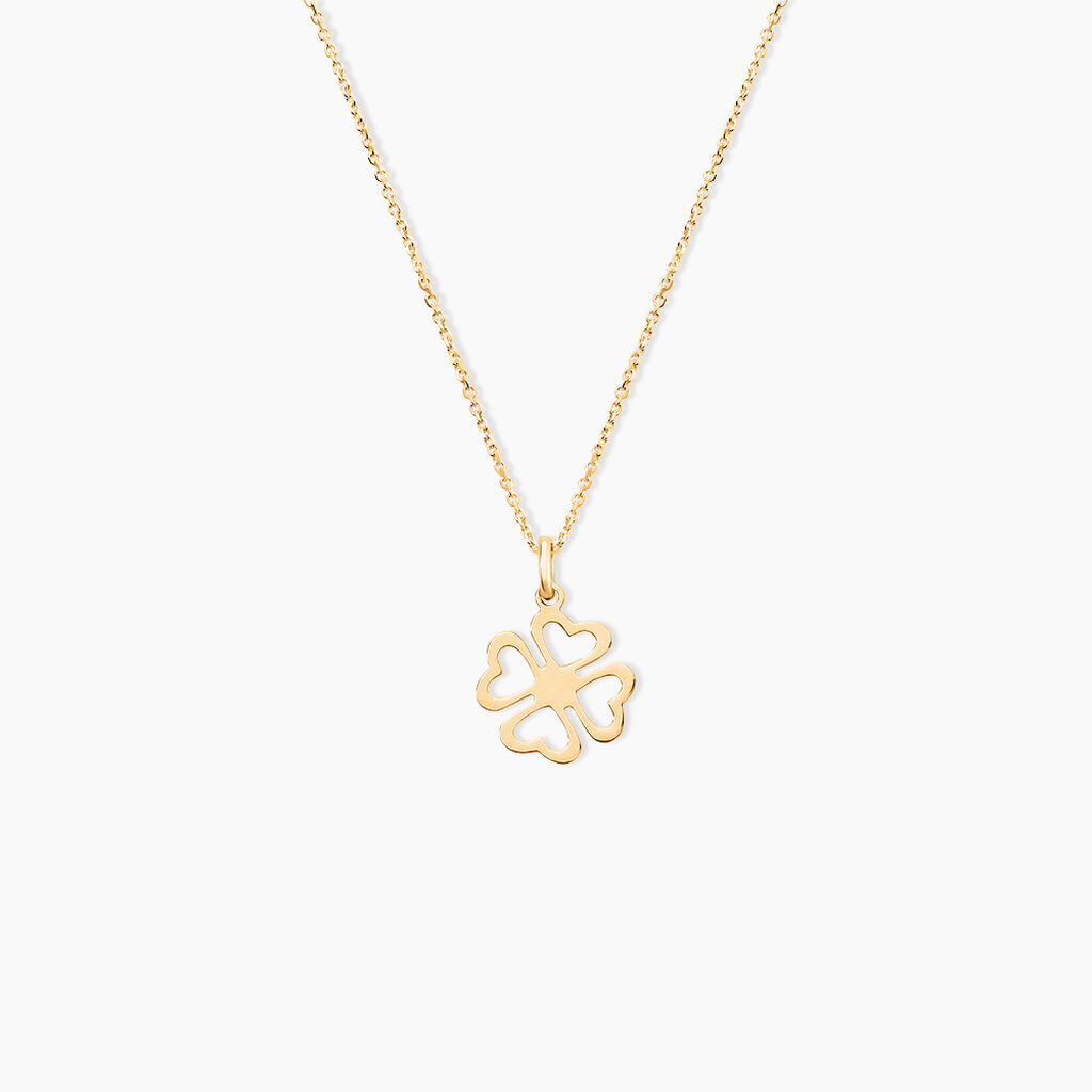 Pendentif Koulmia Trefle Or Jaune - Pendentifs Famille | Histoire d’Or