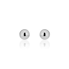 Boucles D'oreilles Puces Fidelia Boule Or Blanc - Clous d'oreilles Femme | Histoire d’Or