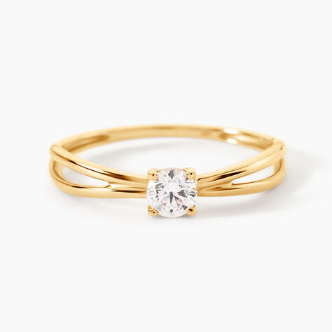 Bague Hisein Or Jaune Oxyde De Zirconium - Bagues solitaires Femme | Histoire d&rsquo;Or