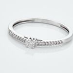 Bague Eliisa Or Blanc Diamant - Bagues solitaires Femme | Histoire d&rsquo;Or