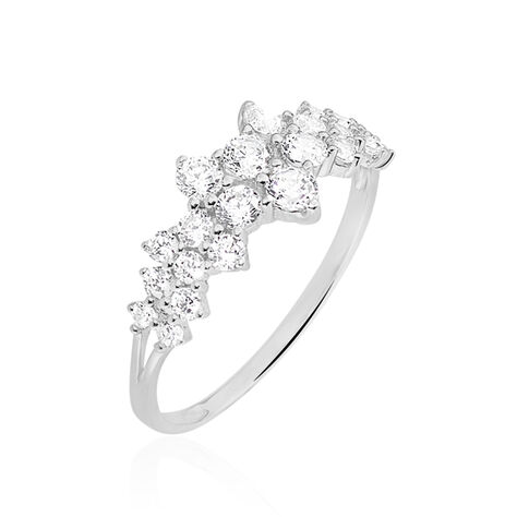 Bague Tokyo Or Blanc Oxyde De Zirconium - Bagues avec pierre Femme | Histoire d’Or