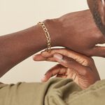 Bracelet Or Jaune Maille Altern&eacute;e - Bracelets cha&icirc;ne Homme | Histoire d&rsquo;Or
