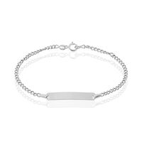 Bracelet Identité Etheline Maille Gourmette Or Blanc