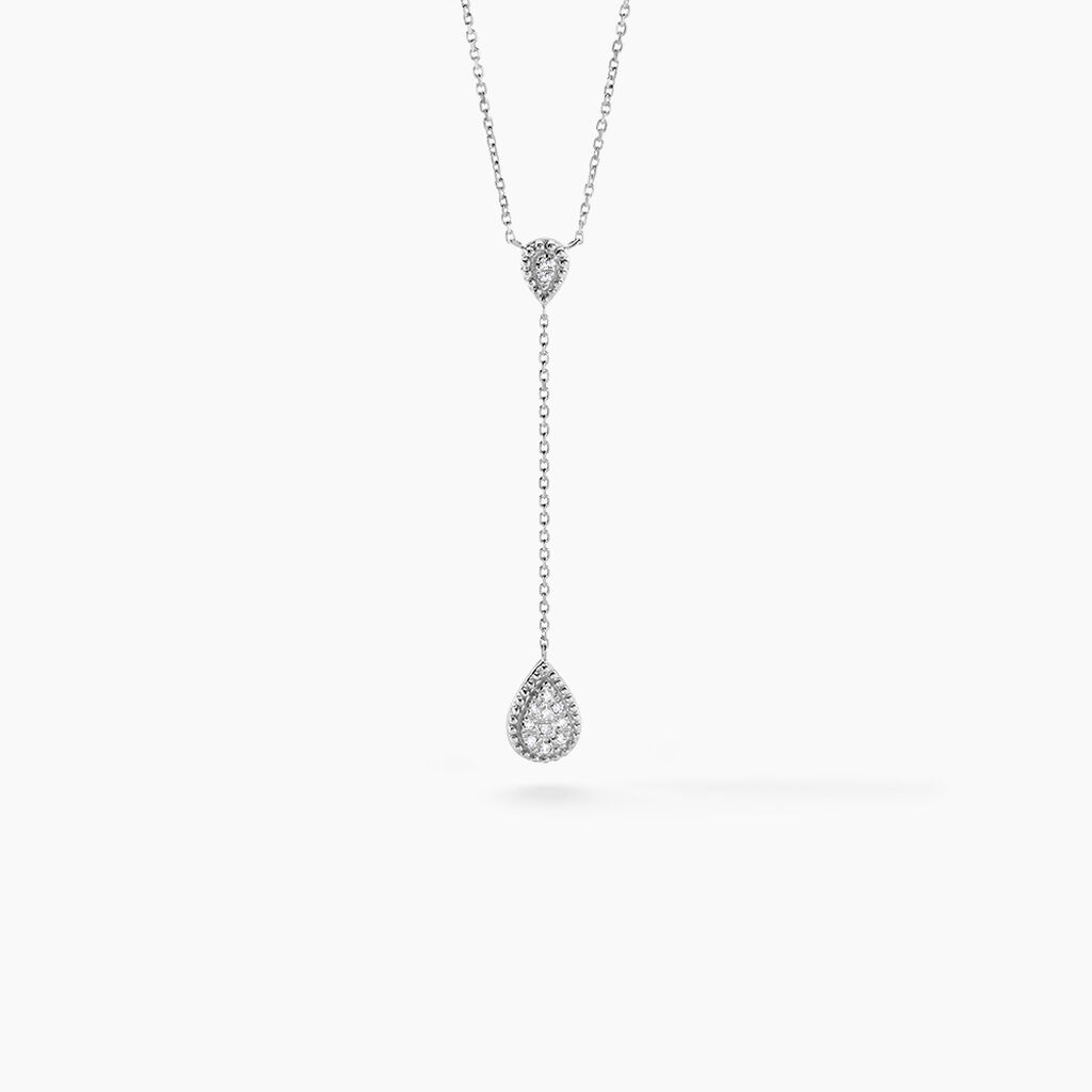 Collier Mariona Or Blanc Diamant - Colliers Femme | Histoire d’Or