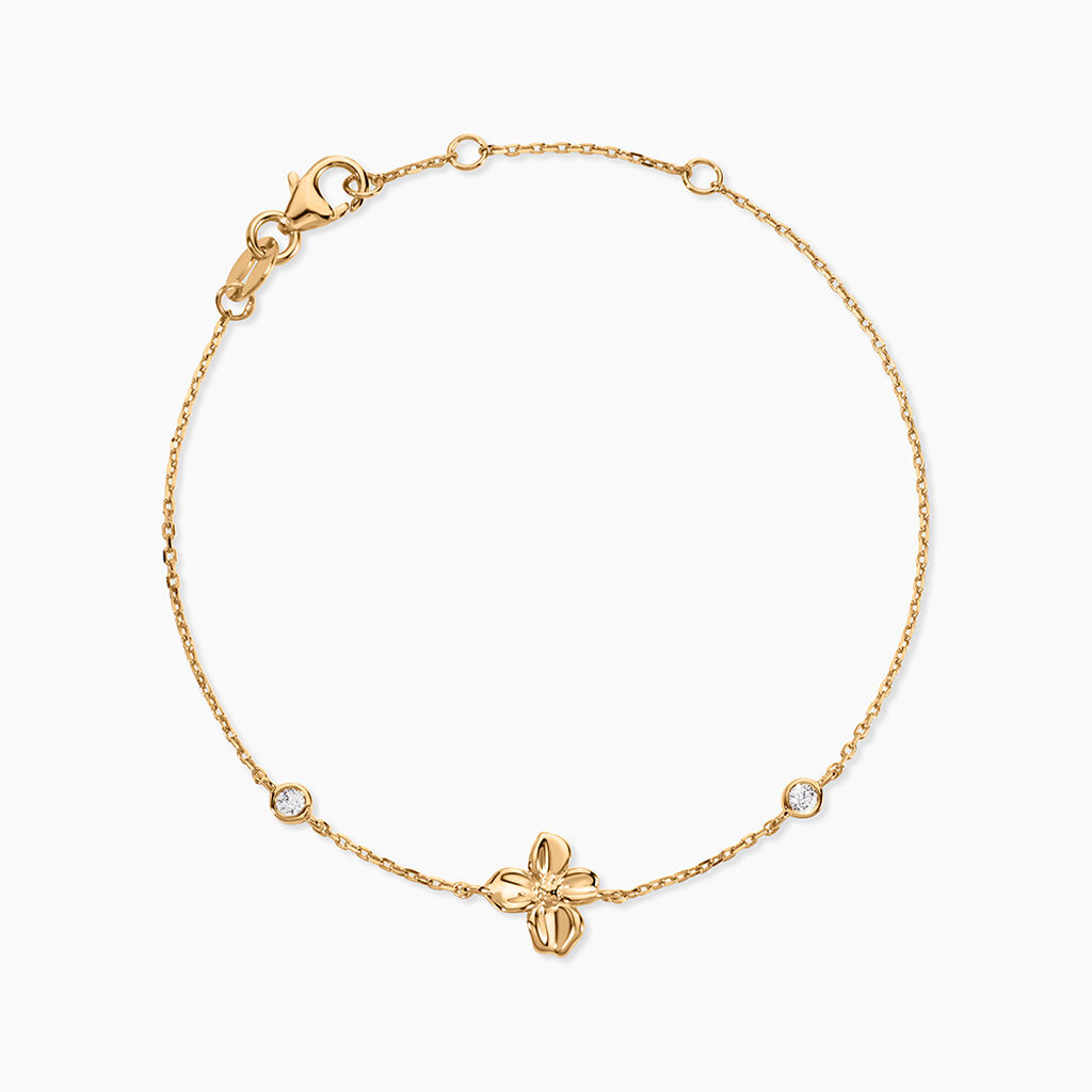 Bracelet Selva Plaqu&eacute; Or Jaune Oxyde De Zirconium - Bracelets Femme | Histoire d&rsquo;Or
