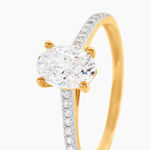 Bague Sorley Or Jaune Oxyde De Zirconium - Bagues solitaires Femme | Histoire d&rsquo;Or