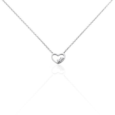 Collier Argent Shelan Oxydes De Zirconium - Colliers Coeur Femme | Histoire d’Or