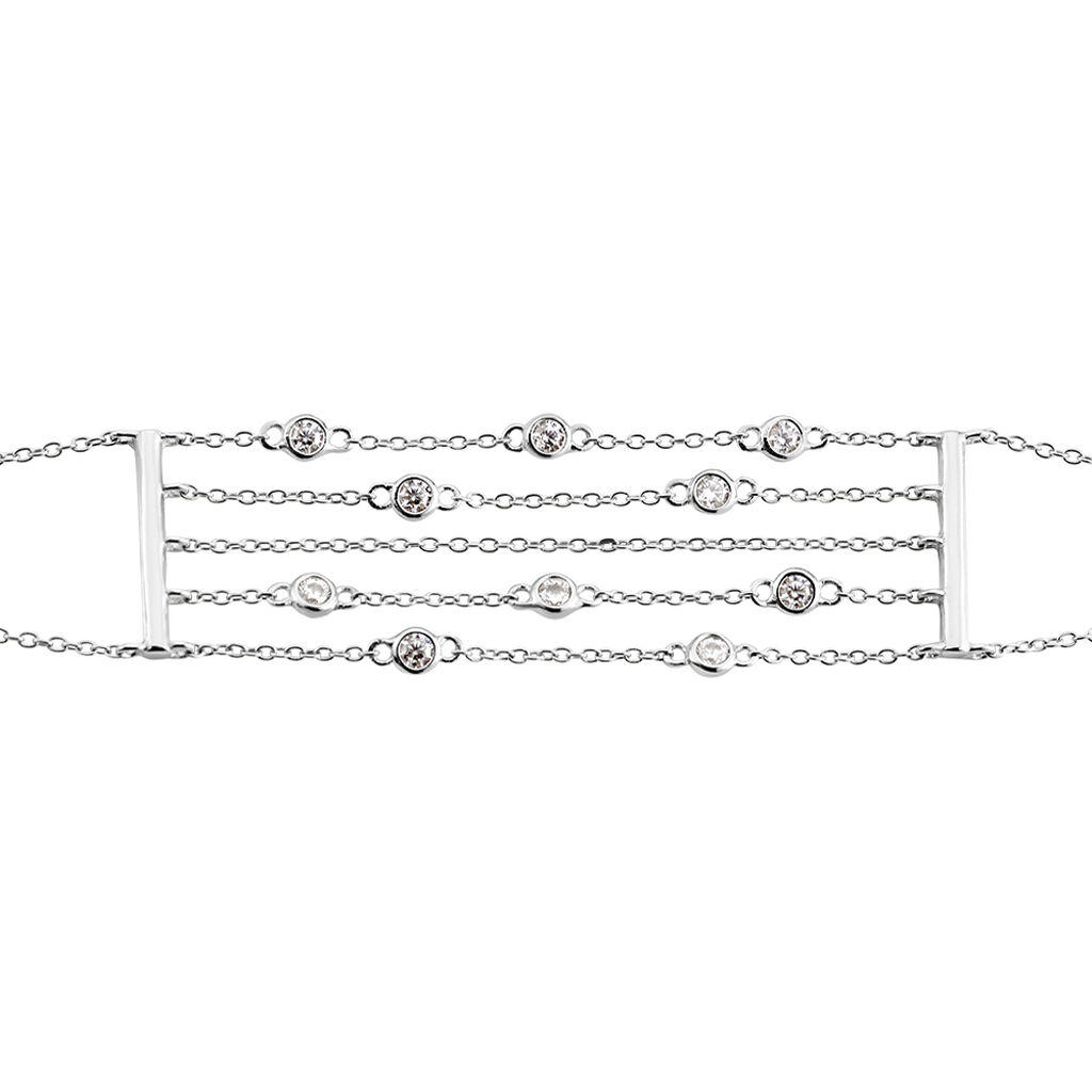 Bracelet Argent Blanc Edvard Oxydes De Zirconium - Bracelets Femme | Histoire d’Or
