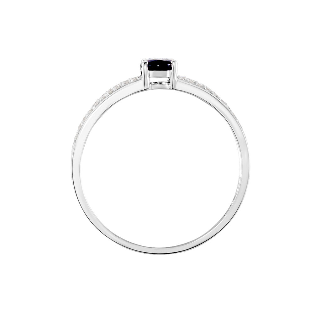 Bague Or Blanc Enea Saphir Diamants - Bagues avec pierre Femme | Histoire d’Or