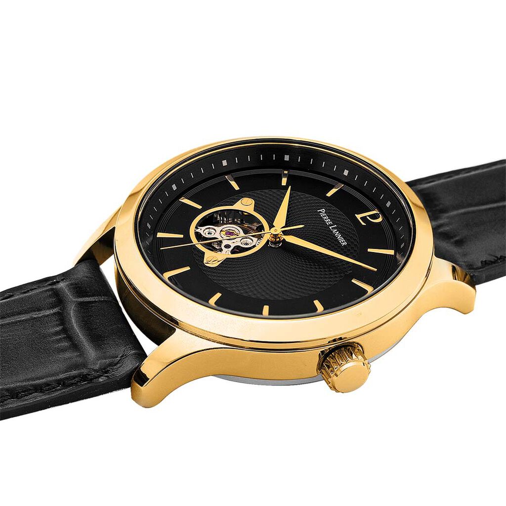 Montre Pierre Lannier Fleuret Noir - Montres Homme | Histoire d&rsquo;Or