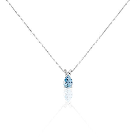 Collier Teresa Or Blanc Topaze Et Diamant - Colliers Femme | Histoire d’Or