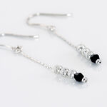 Boucles D'oreilles Pendantes Cyprielle Argent Blanc Pierre De Synthese - Boucles d'oreilles fantaisie Femme | Histoire d&rsquo;Or