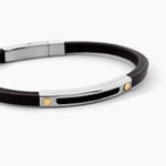 Bracelet Cuir De Vache Noir - Bracelets Cuir Homme | Histoire d&rsquo;Or