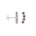 Boucles D'oreilles Puces Karrie Argent Blanc Oxyde De Zirconium - Boucles d'oreilles fantaisie Femme | Histoire d&rsquo;Or