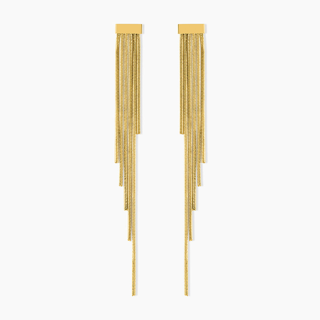 Boucles D'oreilles Pendantes Josephine Acier Doré - Boucles d'oreilles fantaisie Femme | Histoire d’Or