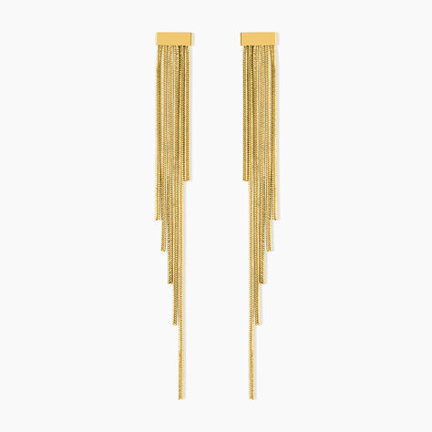 Boucles D'oreilles Pendantes Josephine Acier Doré - Boucles d'oreilles fantaisie Femme | Histoire d’Or