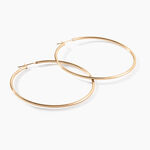 Cr&eacute;oles Ada Lisse Plaqu&eacute; Or Jaune - Boucles d'oreilles cr&eacute;oles Femme | Histoire d&rsquo;Or