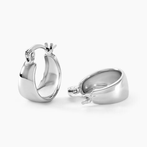 Créoles Suliac Argent Blanc - Boucles d'oreilles créoles Femme | Histoire d’Or