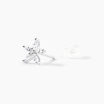 Boucles D'oreilles Puces Horcia Or Blanc Oxyde De Zirconium - Clous d'oreilles Femme | Histoire d&rsquo;Or