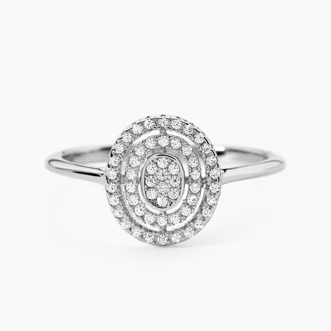 Bague Fidjy Argent Blanc Oxyde De Zirconium - Bagues avec pierre Femme | Histoire d&rsquo;Or