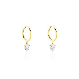 Creoles Or Jaune Lowan Oxydes De Zirconium - Boucles d'oreilles créoles Femme | Histoire d’Or