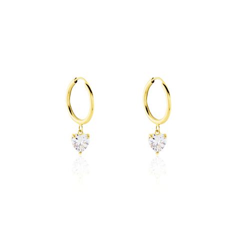 Creoles Or Jaune Lowan Oxydes De Zirconium - Boucles d'oreilles créoles Femme | Histoire d’Or