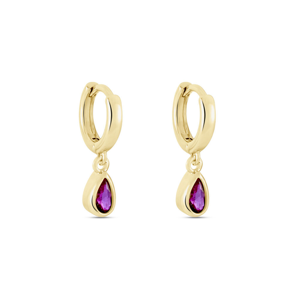 Créoles Plaqué Or Heikospinelle - Boucles d'oreilles créoles Femme | Histoire d’Or