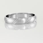 Alliance Marlon Demi Jonc Classique Or Blanc - Alliances Unisex | Histoire d&rsquo;Or