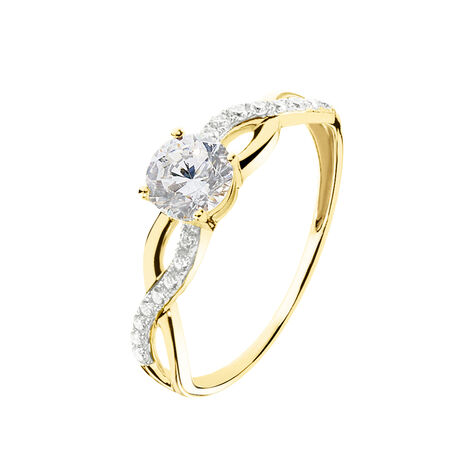 Bague Tilla Or Jaune Oxyde De Zirconium - Bagues solitaires Femme | Histoire d’Or