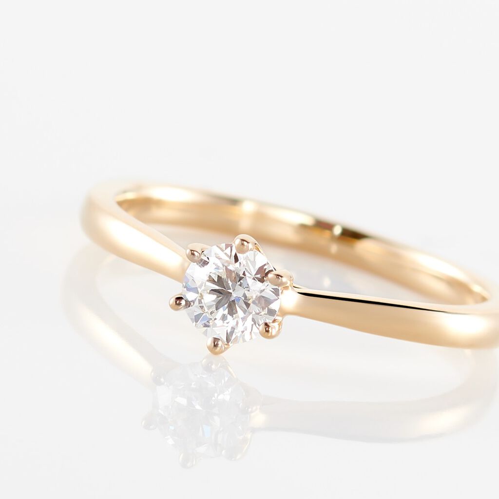 Bague Solitaire Athena Or Jaune Diamant - Bagues solitaires Femme | Histoire d’Or