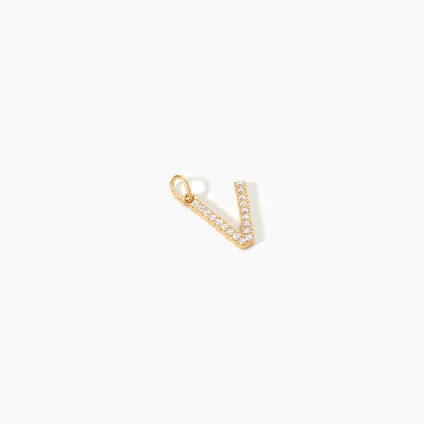 Pendentif Lettre V Or Jaune Oxyde - Pendentifs Femme | Histoire d&rsquo;Or