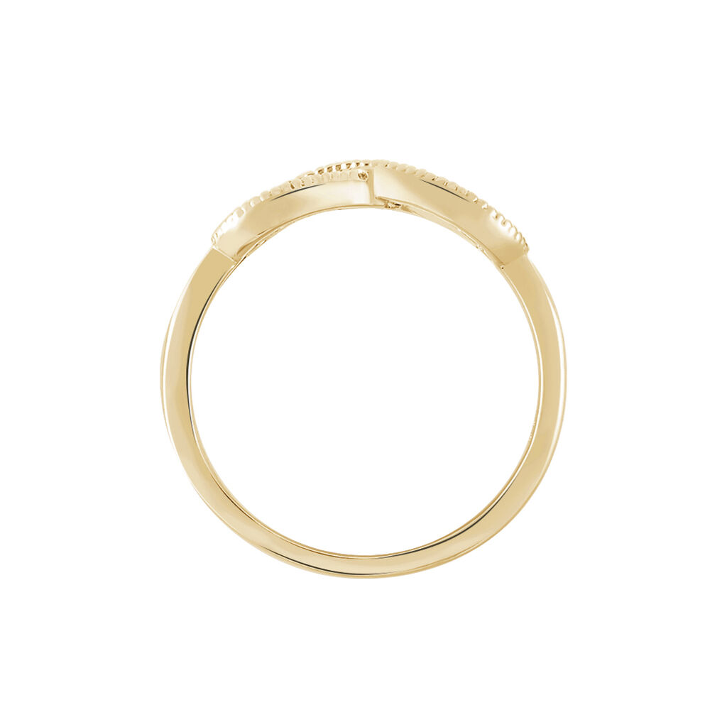 Bague Merane Plaqu&eacute; Or Jaune Oxyde De Zirconium - Bagues avec pierre Femme | Histoire d&rsquo;Or